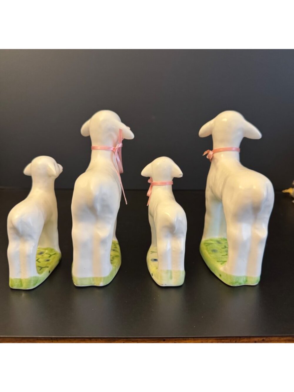 Vintage Dept 56 Sheep Lamb Family Figurines Set of 4 Farmhouse Made in Japan - Picture 10 of 14